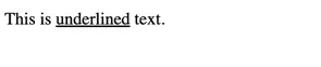 underline element